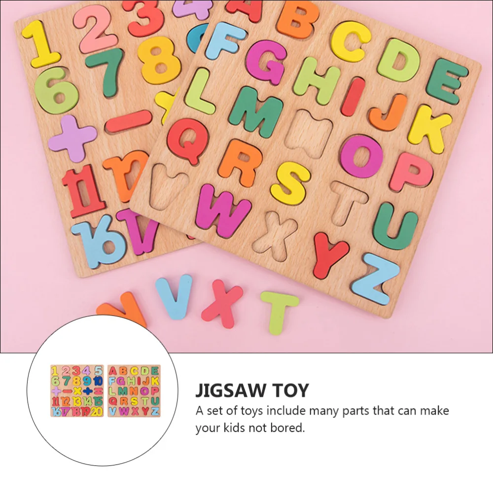 

1 Set Jigsaw Letter-Match Plate Kid Number Matching Plaything
