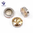 YANRUO 1201 27 мм круглые блестящие камни и Кристаллы Золотые стразы для украшения платья