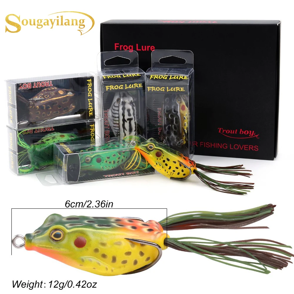 Sougayilang 6 шт./9 шт. приманка для ловли лягушек полое тело лягушка Topwater мягкие