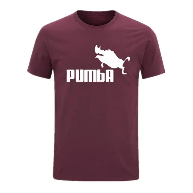 Новинка,, новинка, футболка, бренд PUMBA, принт, мужская, Swag, футболка, высокое качество, хлопок, 23, хип-хоп стиль, Vogue, короткий рукав, футболка для мужчин - Цвет: Winred-B