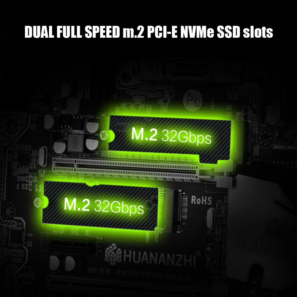 Huananzhi X79 материнская плата LGA2011 ATX USB3.0 SATA3 PCI-E NVME M.2 SSD Поддержка REG ECC памяти и Xeon