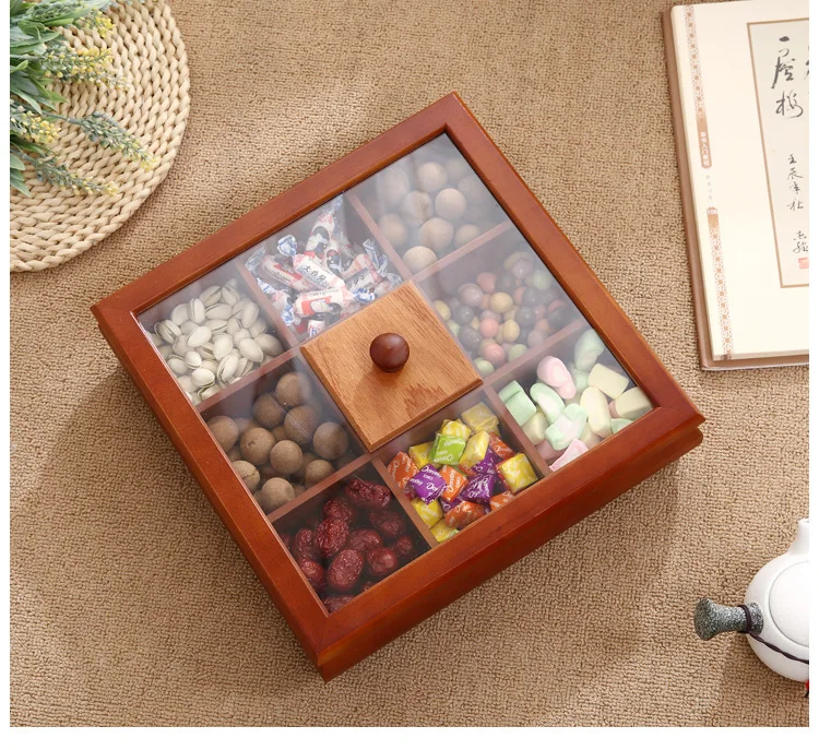 Деревянная коробка для сухих фруктов многофункциональный контейнер хранения
