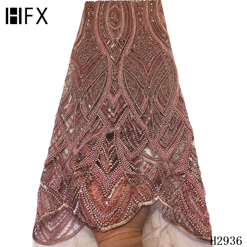 HFX красная африканская Высококачественная Роскошная ручная работа вышитая