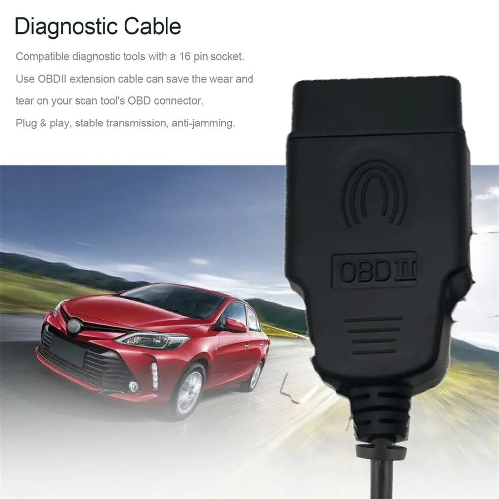 

NEW Car Diagnostic Adapter OBD OBD-II 16 Pin Male To DB 15 Pin Female Extension Cable Automobile Fault Diagnosis Instrument