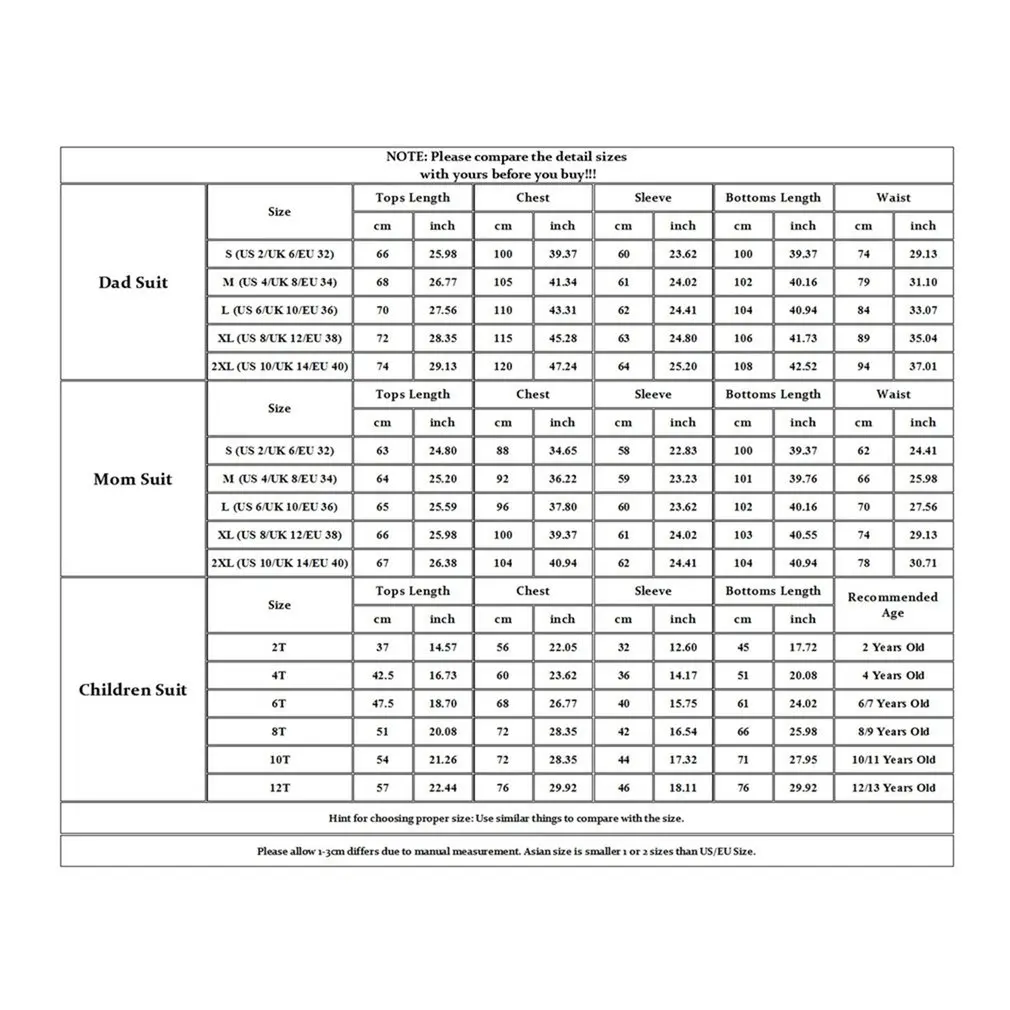 Рождественские пижамы осенне-зимние для мамы папы дочки и сына Семейный комплект