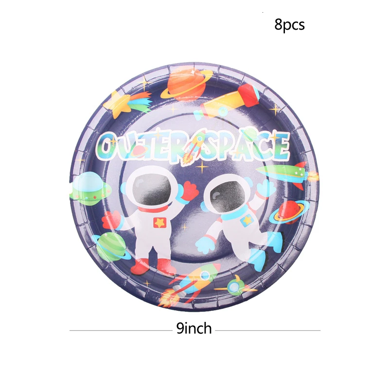New Cartoon Space Planet Birthday Party Decoration Supplies Children's Favorite Disposable Tableware Paper Cup | Дом и сад