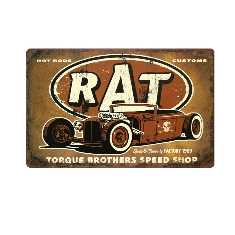 D HOT ROD табличка винтажная металлическая жестяная вывеска Бар Паб декоративные тарелки папа гараж наклейки на стену художественный плакат рождественские украшения для дома подарок MN35 - Цвет: D
