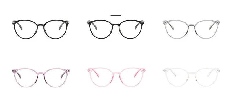Cat Eye Clear Lens Women Optical Eyewear Myopia Spectacle Glasses-0.5-1.0-1.5-2.0-2.5-3.0-3.5-4.0-4.5-5.0-5.5-6.0