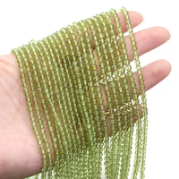 natural stone beads polished round scattered olive green beading stone charms for jewelry making necklace bracelet gift