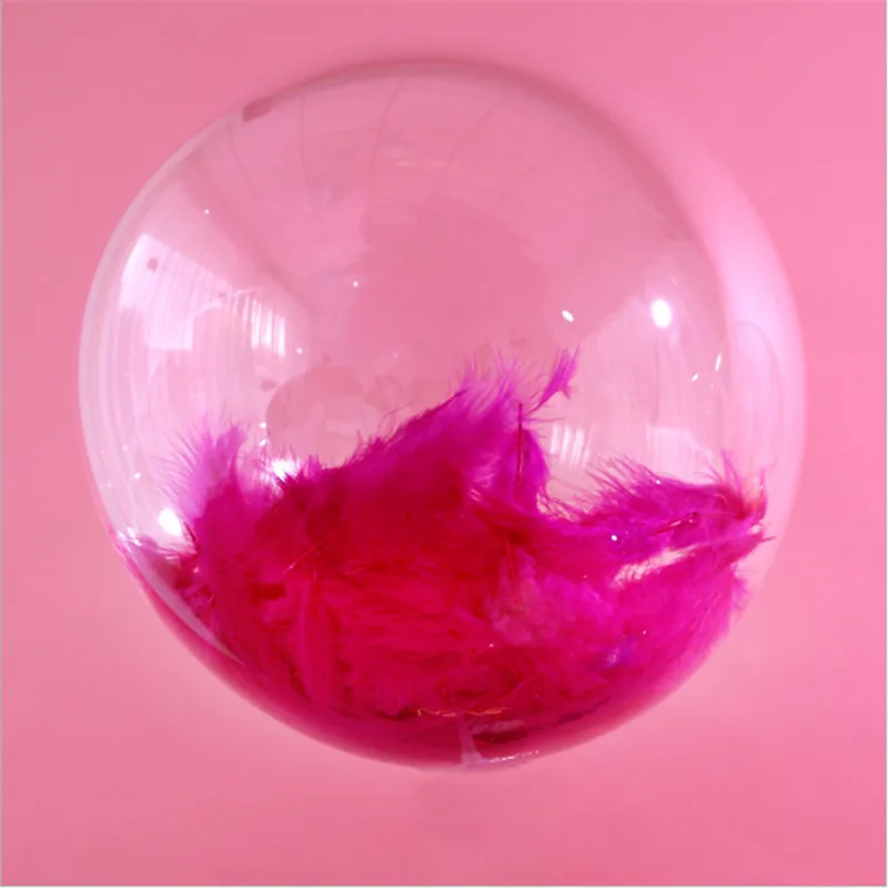 Прозрачный Гелиевый шар из ПВХ 18 дюймов или наклейка на день рождения перо