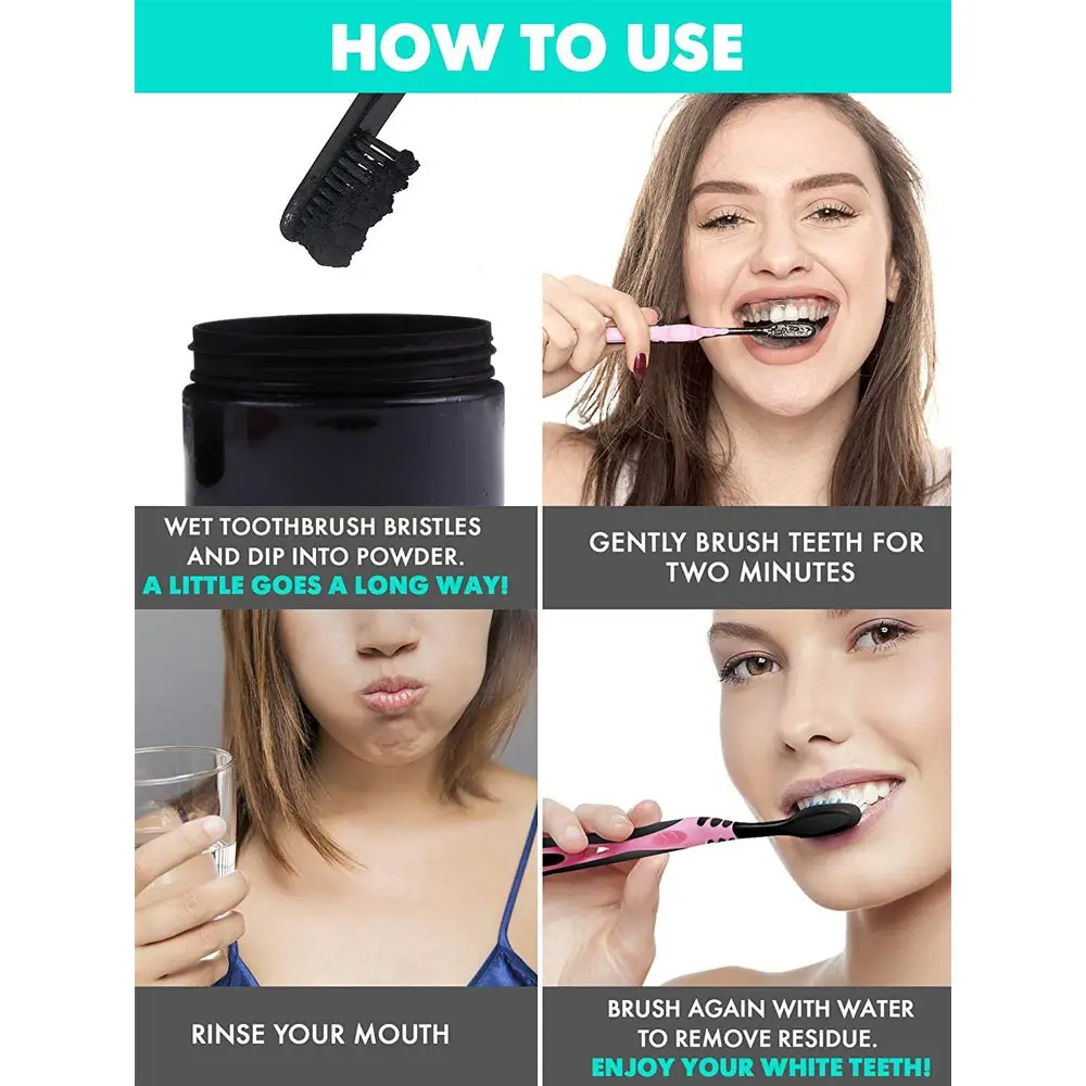 2 шт. порошок из активированного бамбукового угля для ежедневного