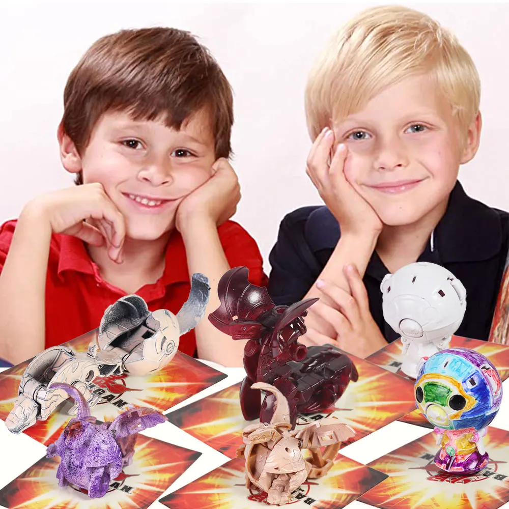 12/10/8/6 PCS Flame Unicorn BAKUGANES Transformations Beyblade Fusion with Monster Ball Gyro Athletics Collection Box Toys | Игрушки и