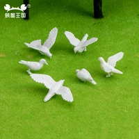 20pcs small figure toy plastic birds white dove 125 g 175 oo scale railway modeling