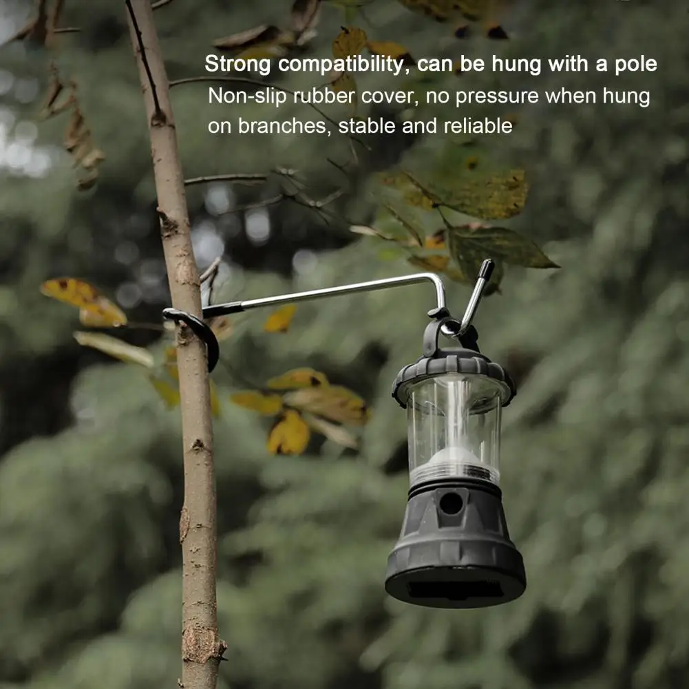 

50%HOTStable Lantern Pole Hook Multifunctional Stainless Steel Portable Camping Light Hook for Climbing