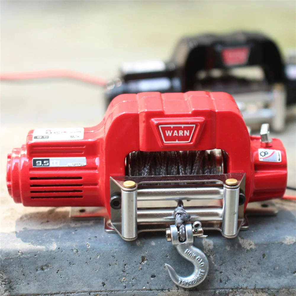 RCRUN имитация металлическая электрическая лебедка с контроллером для 1/10 TRX4 RC4WD D90