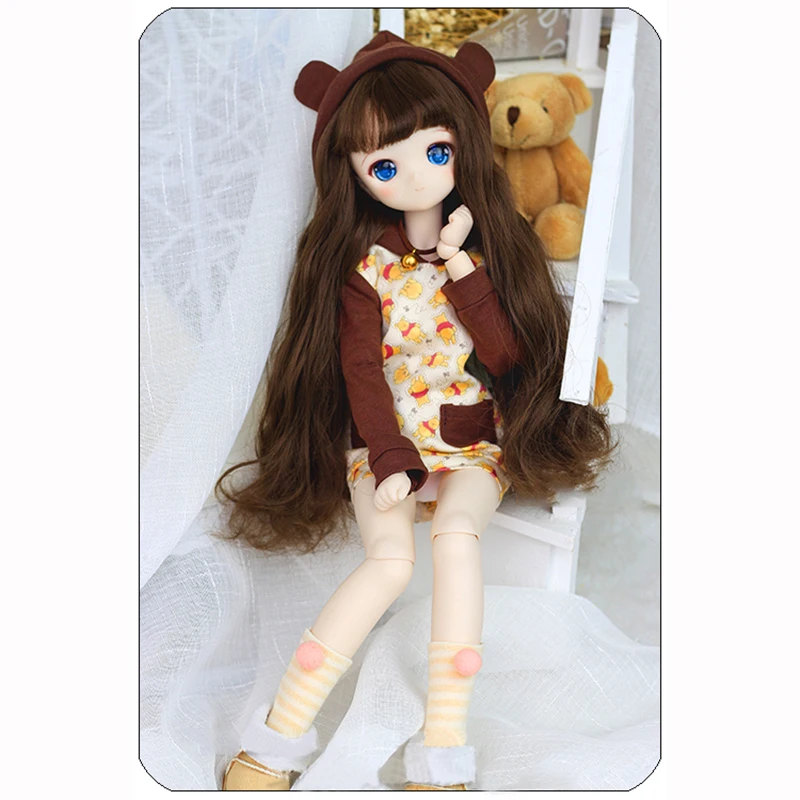 Bybrana искусственные мохеровые вьющиеся волосы 1/3 1/4 1/6 1/8 BJD кукольный парик |