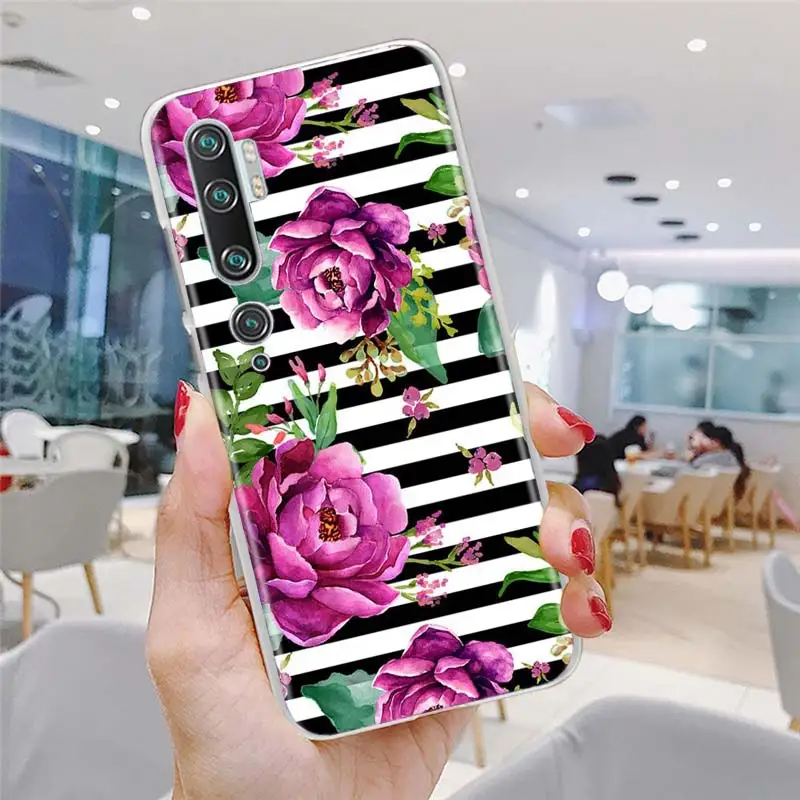 

Case for Xiaomi Mi 9 10 Lite 9T CC9E Note 10 Pro Poco X2 F2 X2 M3 X3 NFC Hard Cover Valentine's day roses flowers Phone Cases