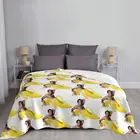 Ярко-желтый плед Николя Кейдж в стиле банан, плюшевое покрывало для камеры, дивана, покрывало для пикника, зимнее покрывало для кровати с ворсом