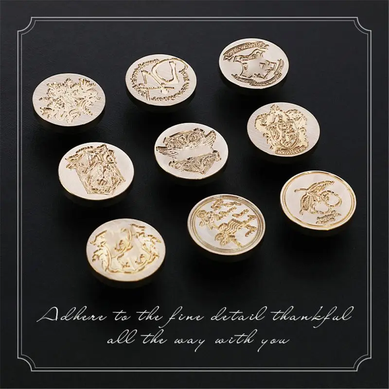 

500+ Patterns Wax Seal Stamp Retro Wood Stamp Kits Copper Head-English Phrases