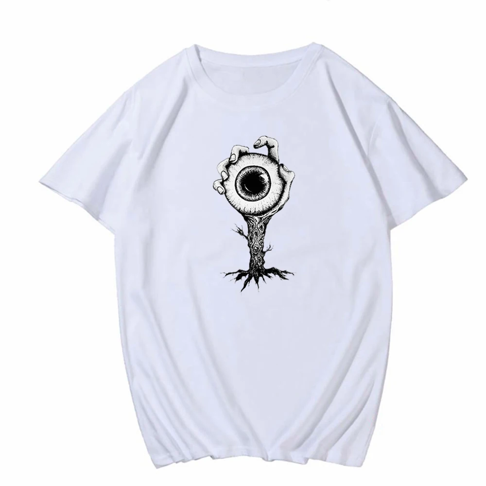 Футболка мужская школьная грустная с японскими глазами девушки Аниме Комикс