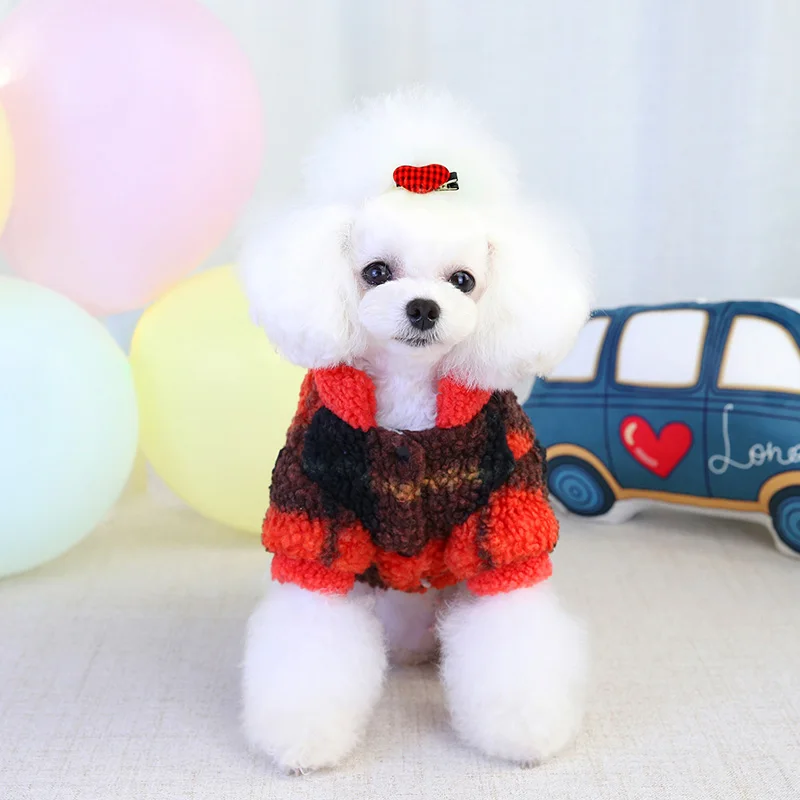 

Pet Fashionable Warm Cashmere Dog Clothes Tops For Autumn And Winter, Small And Medium Dogs Cute Dog Clothes For Cold Weather..