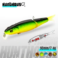 hunthouse magalon minnow fishing lure jointed bait soft tail 9cm 7 4g many colors spare tails best price