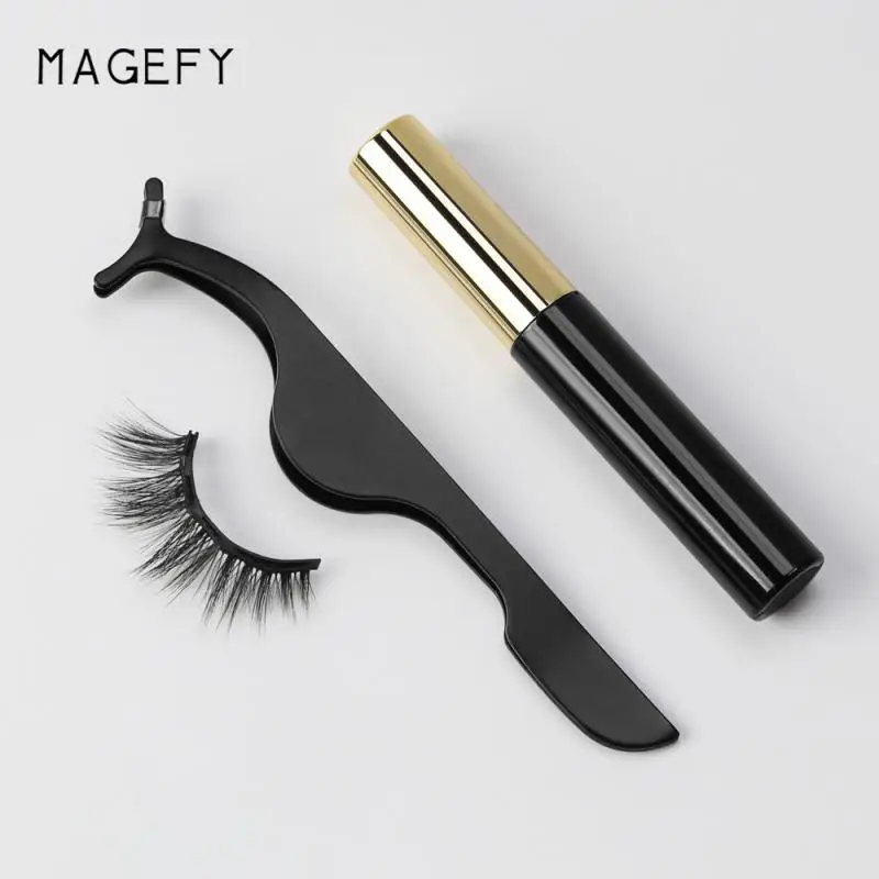

7 Pairs Of 3D Magnetic Eyeliner Liquid False Eyelashes Set Magnet Eyelashes Eyeliner Tweezers Set Natural False Lashes Faux Cils