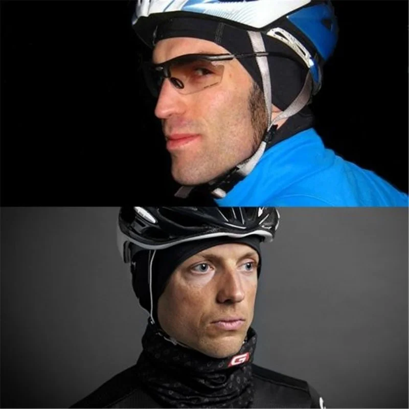 Быстросохнущие велосипедные шапки черные спортивные для бега мотоциклетного