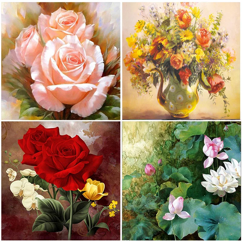 

Алмазная 5D Вышивка «сделай сам», картина с цветами, Набор для творчества, мозаика, вышивка крестиком, Декор, квадратные и круглые стразы, дом...