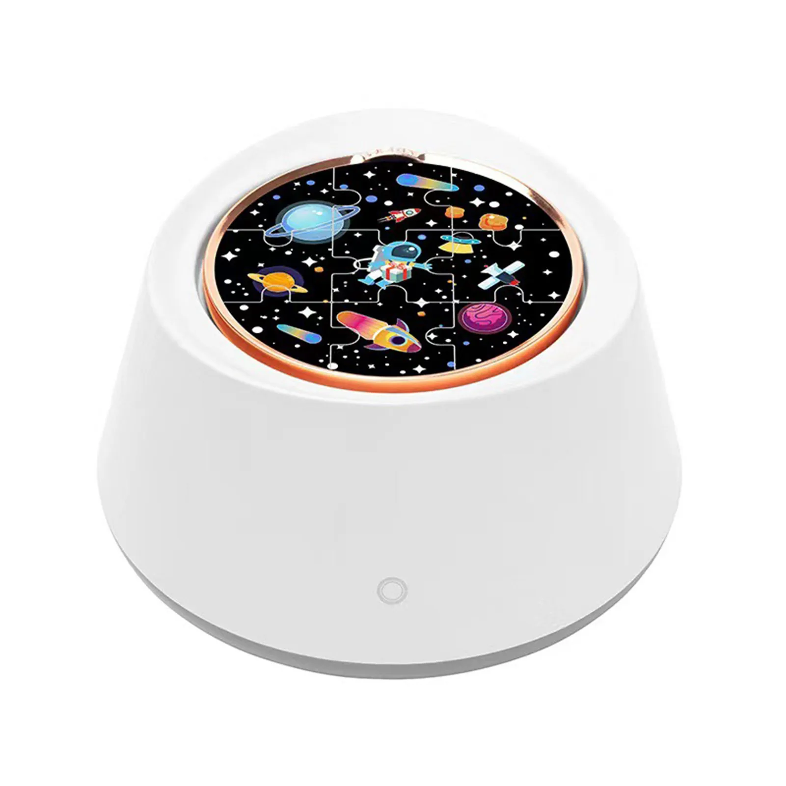 Proyector de rompecabezas con luz nocturna para ni&ntilde;os, l&aacute;mpara de proyecci&oacute;n de ambiente colorido, con reproductor de m&uacute;sica Girlheart-0