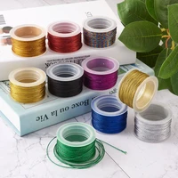 10rolls nylon metallic cord tinsel string 1mm beading threads for diy jewelry crafts making gift wrapping 218 yards