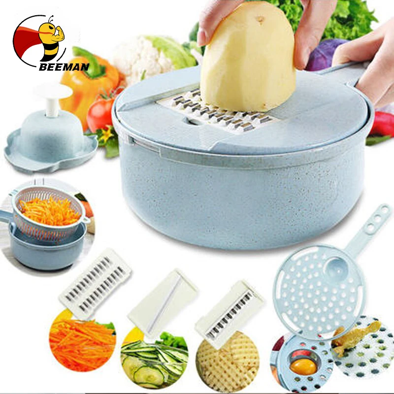 

Устройство для очистки картофеля с кухонной машинкой для резки овощей 8 в 1, кухонные принадлежности