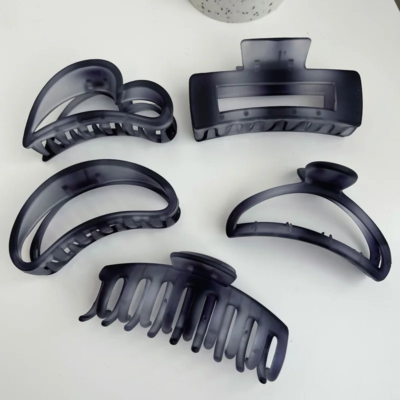 

Suitable for a lot of hair 1PCS Korea Extra Large Hair Grab Acrylic Frosted Cross-Plate Hair Grab Clip Shark Clip Accessories