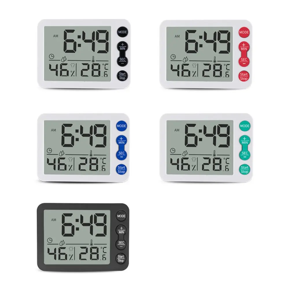 Комнатный Измеритель температуры и влажности большой экран часы творческий