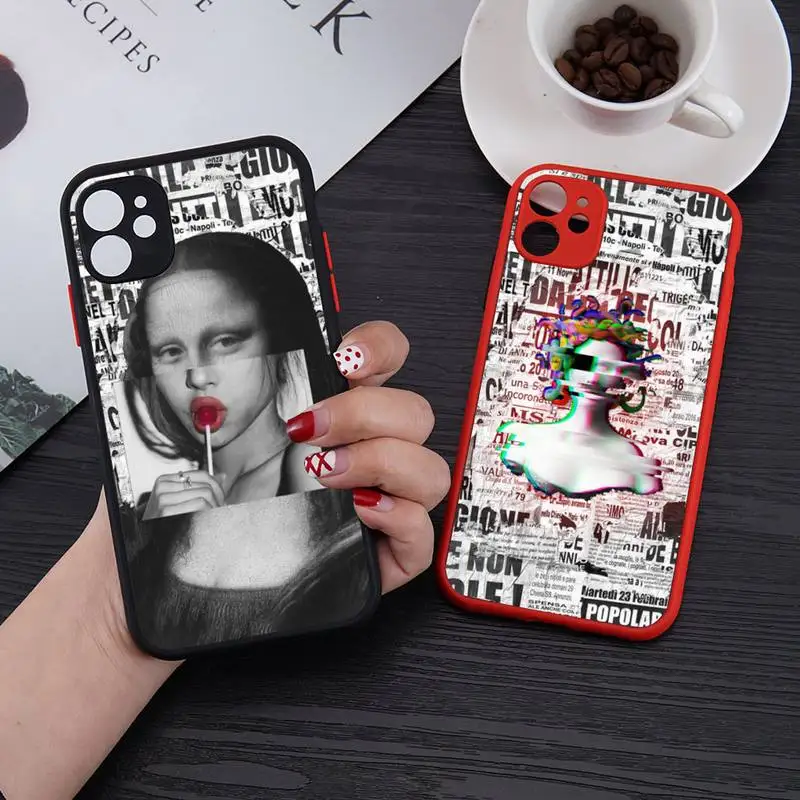 

Banana Retro leaves art Phone Case For iPhone 13 12 11 Mini Pro XR XS Max 7 8 Plus X Matte transparent Back Cover