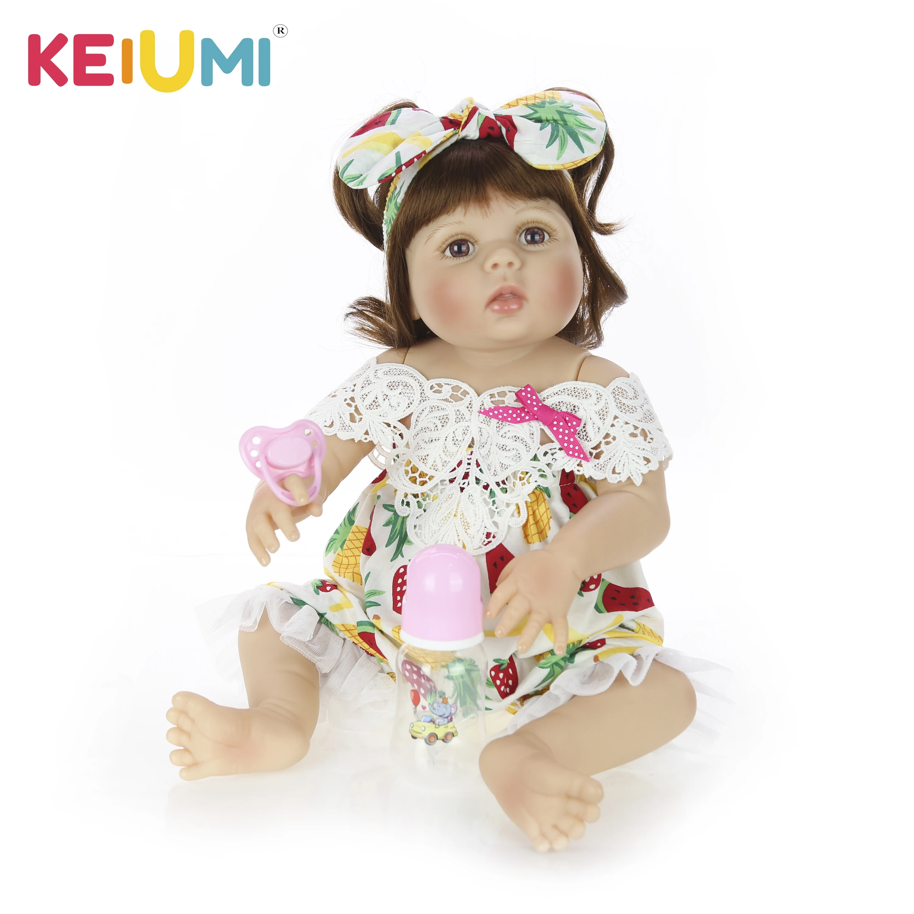 Силиконовая кукла реборн KEIUMI Реалистичная милая младенец на все тело для девочек