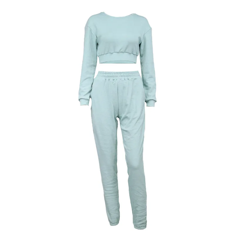 

Fashion Solid Casual Tracksuit Women Sports 2 Pieces Set Sweatshirts Pullover Short Hoodies Suit 2020 Home Sweatpants