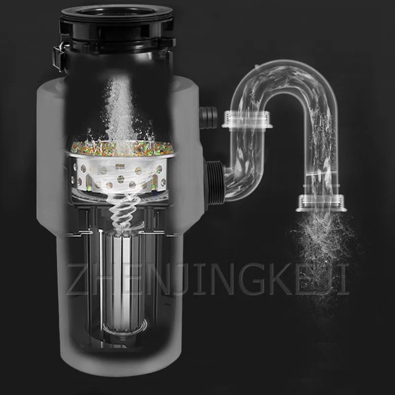 

Garbage Processor Home 220V Fully Automatic Food Waste Shredder Crusher Meal Waste Rubbish Processor Garbage Disposal Compressor