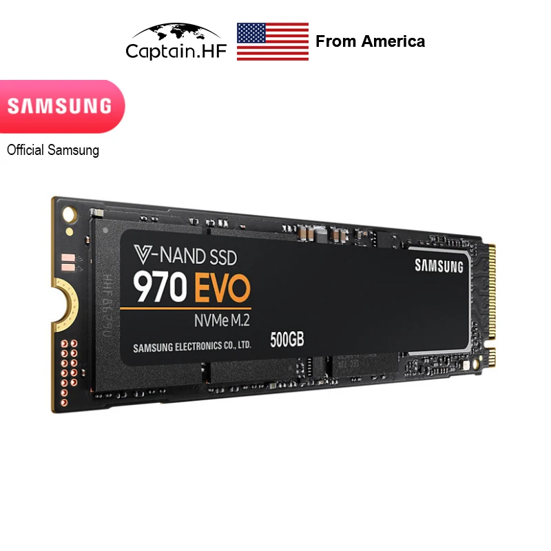 

US Captain Notebook SSD (MZ-V7E500BW) 970 EVO SSD 500GB - M.2 NVMe Interface Internal Solid State Drive with V-NAND Technology