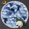 Blessliving Round Beach Towel Abstract Marble Crack Texture Tapestry Natural Stone Large Yoga Mat Watercolor Blue Toalla Blanket 1