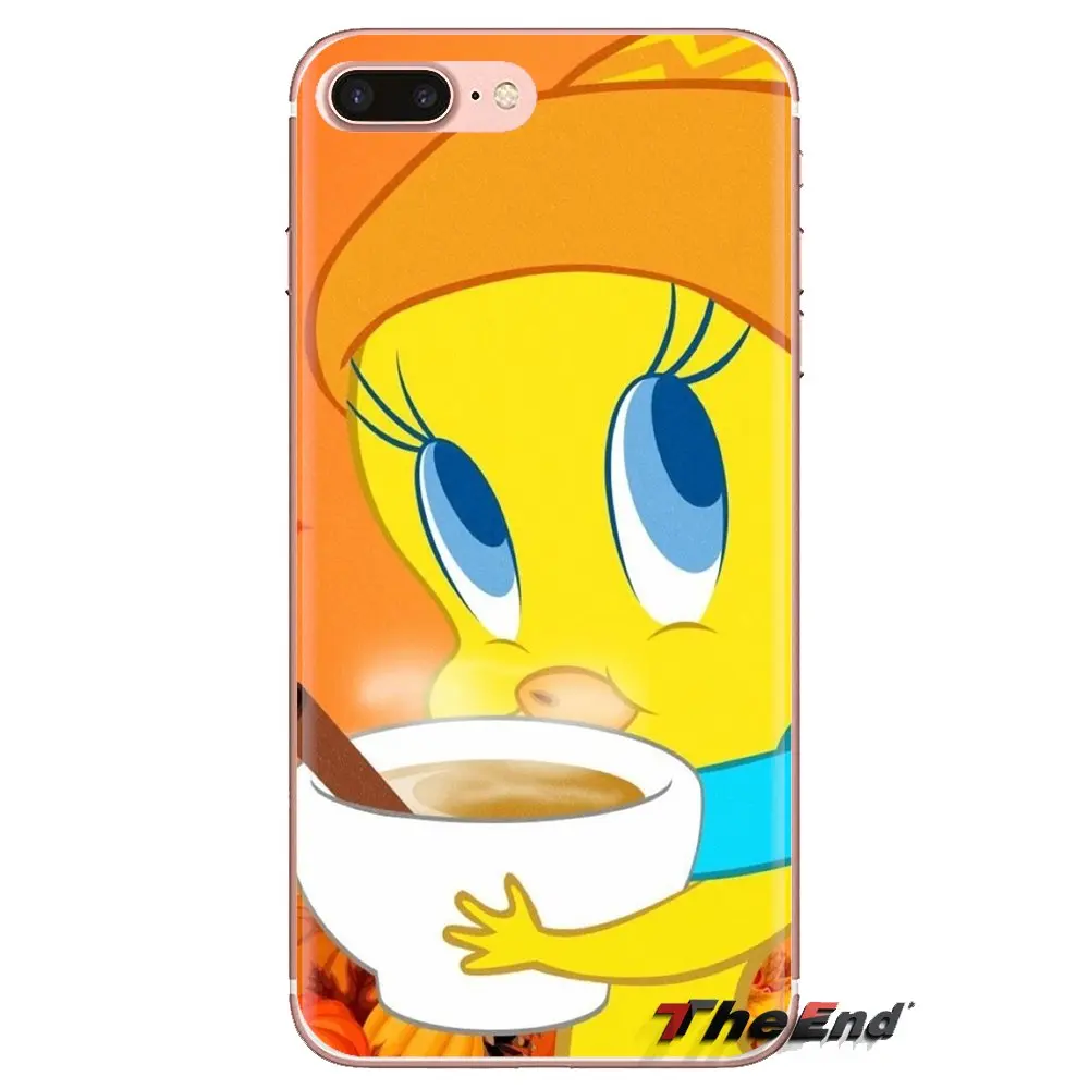 looney tunes Tweety Bird For iPhone XS Max XR X 4 4S 5 5S 5C SE 6 6S 7 8 Plus Samsung Galaxy J1 J3 J5 J7 A3 A5 TPU Silicone Case |