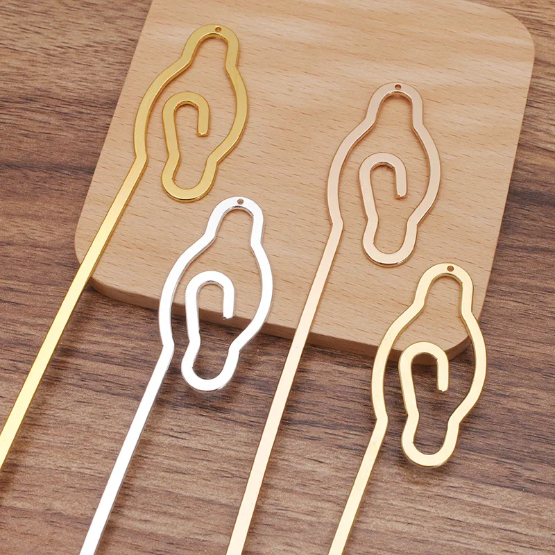 

(10 Pieces/Lot) 26*168MM Metal Brass Cloud Shape Hair Stick Handmade Diy Hair Accessories Materials