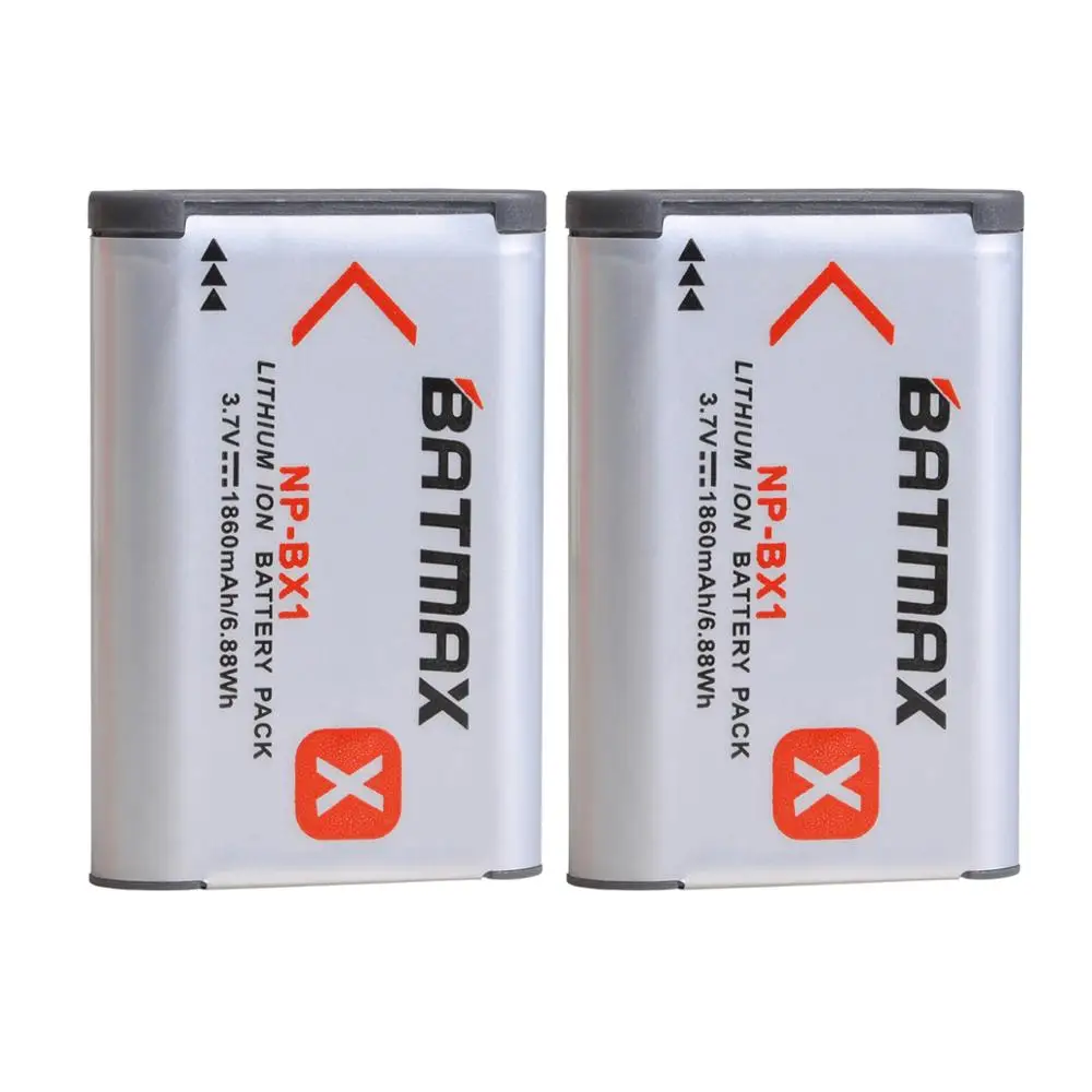 2Pcs 2 шт. 1860 мА/ч, NP-BX1 NP BX1 Батарея акумуляторная батарея+ Зарядное устройство с Тип C для sony комплектующие фотоаппарата sony DSC RX1 RX100 AS100V M3 M2 HX300 HX50 GWP88 AS15 WX350 - Цвет: 2Pcs