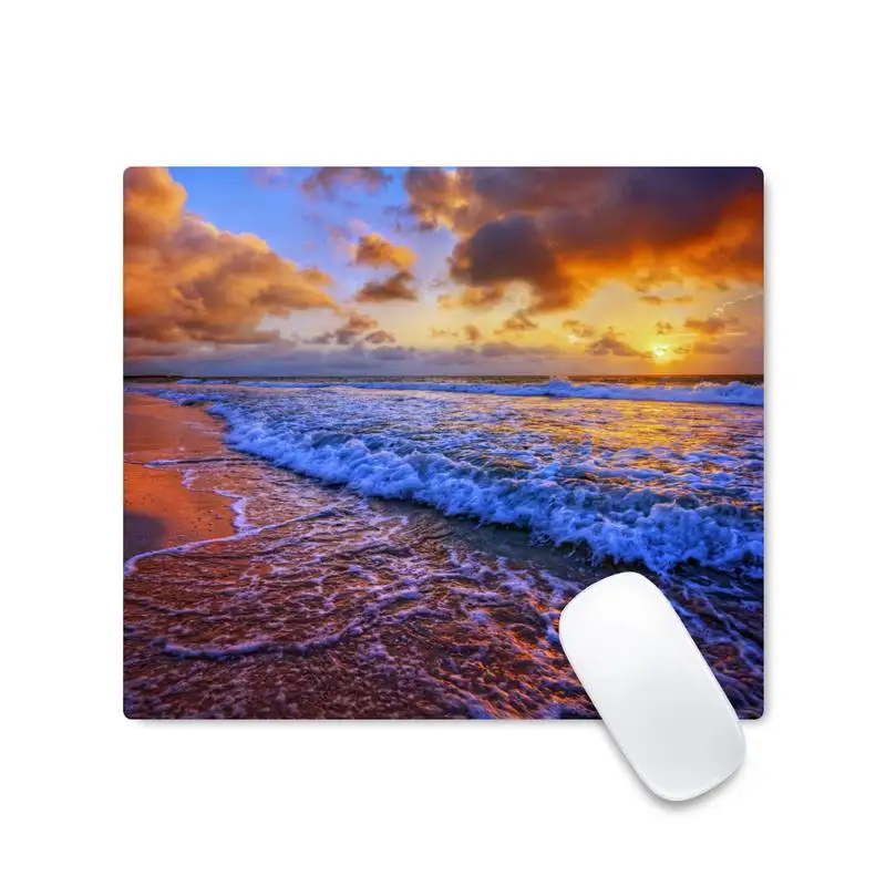 

beach Durable Rubber Mouse Mat Pad Square Non-slip Cushion Thickness 2mm