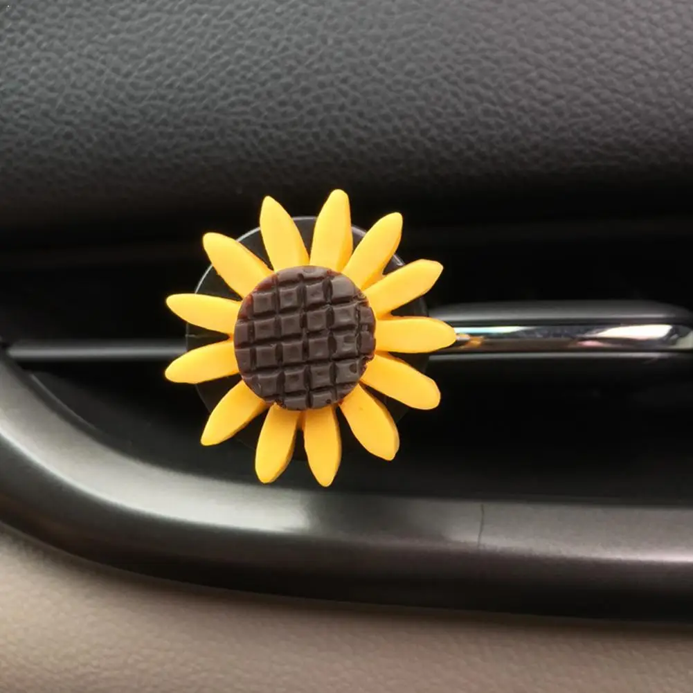 

Sunflower sunflower shape aromatherapy clip car air outlet conditioner clip decoration flower interior decoration orname ai U6X5