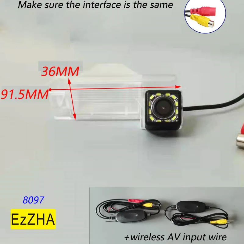 

Камера ночного видения EzZHA CCD HD, камера заднего вида 8 дюймов, 12 светодиодов для Mitsubishi Outlander Sport/ASX/RVR 2011-2017, аксессуары для парковки автомобиля