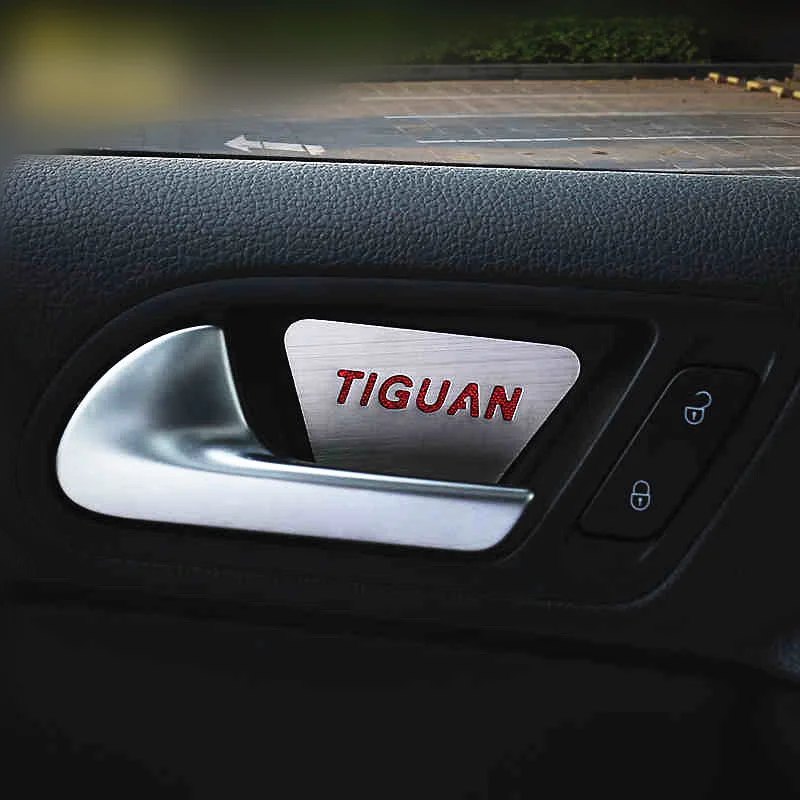 For Vw Tiguan 5n 2008-2018 4pcs Interior Door Handles Built-in Decorative Modification Car Accessories