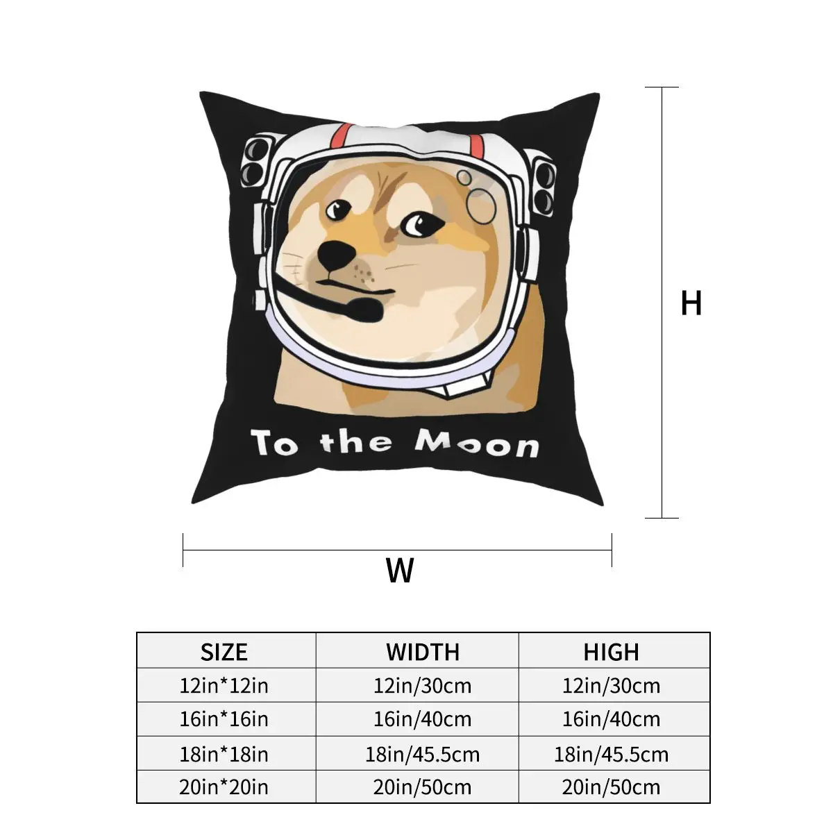 Наволочка Doge To The Moon Dogecoin Полиэстеровые подушки для дивана Биткоин GME WSB - купить по