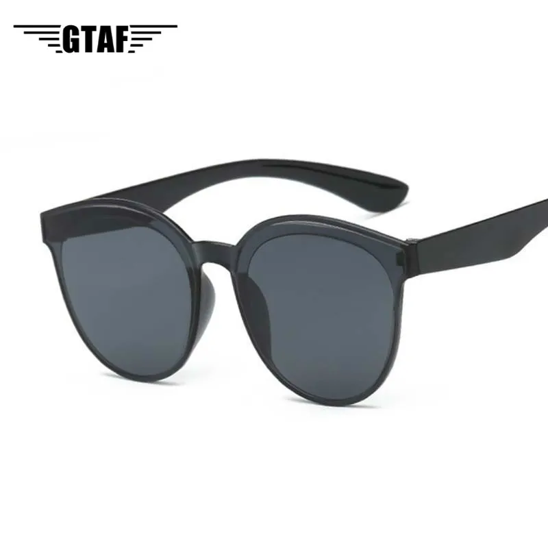 Модные женские круглые синие солнцезащитные очки ретро брендовые дизайнерские