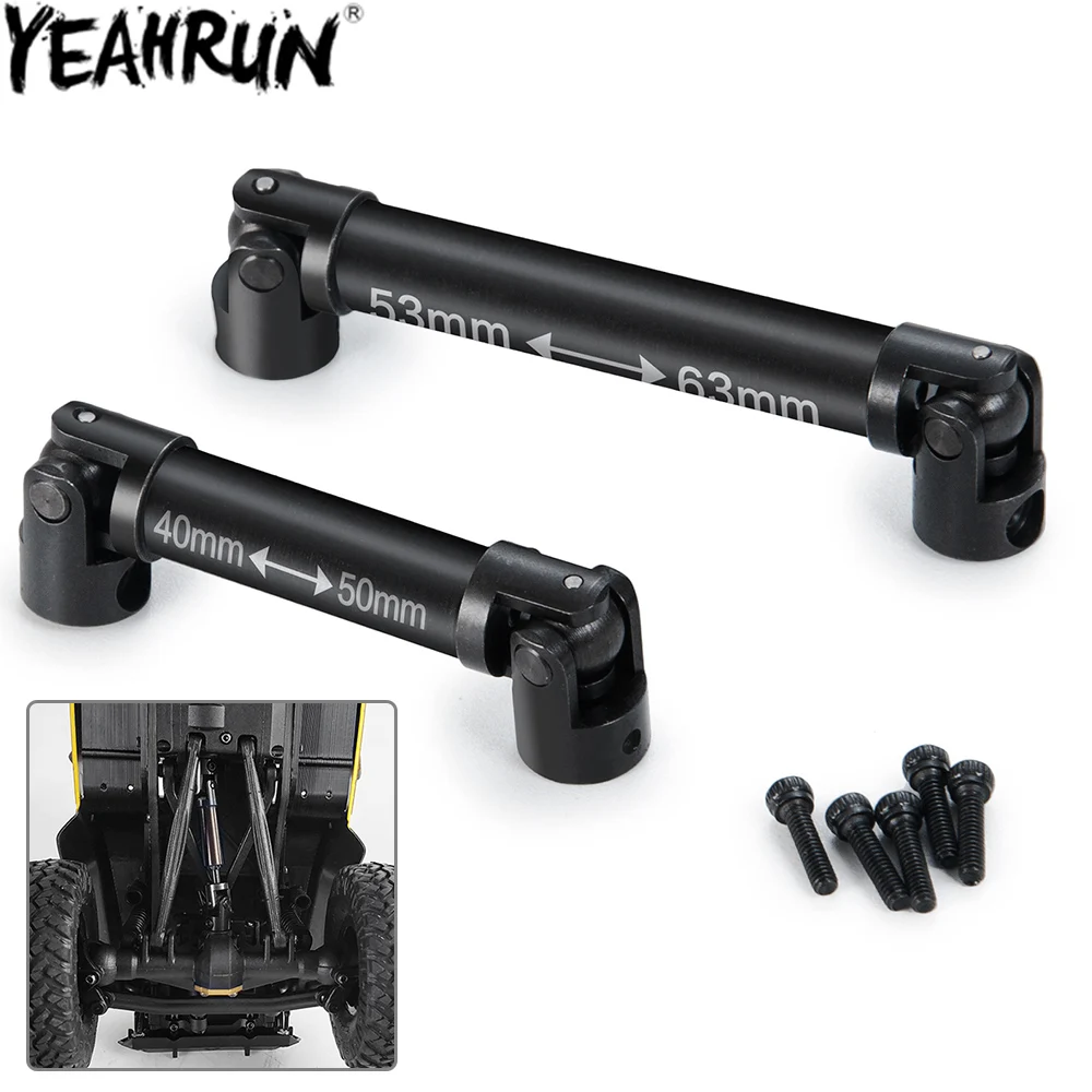 YEAHRUN-eje de transmisi&oacute;n de Metal para coche teledirigido, piezas de eje de transmisi&oacute;n para 1/24 Axial SCX24 AXI90081 AXI00001 AXI00002 RC Crawler-0